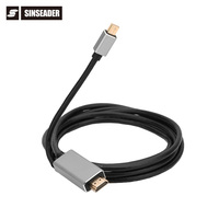 Mini DP mâle vers HDMI avec câble Mini DisplayPort, résolution vidéo 1.2V et 4k 2k