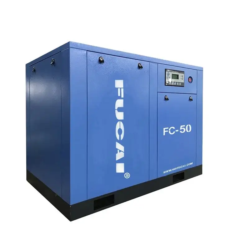 FUCAI original factory 50hp 37KW rotary good quality power frequency industrial electric screw air compressor