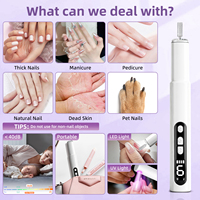 Yumely - Machine à ongles électrique professionnelle - Rechargeable par USB - Portable - Multifonctionnelle - Lime à ongles - Forme de stylo - 20000 tr/min