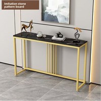 Console d'entrée moderne minimaliste de luxe léger, meuble en bois multifonctionnel, table d'entrée longue et étroite à poser contre le mur