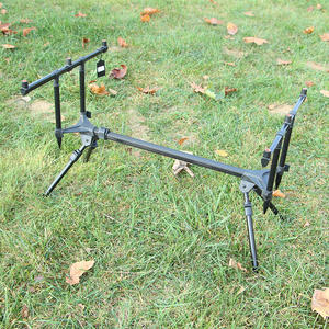 Selco Al tube noir 2 sections structure 3 tête <span class=keywords><strong>carpe</strong></span> canne à pêche Pod pour cannes à pêche banque bâtons porte-canne - Product Image 5