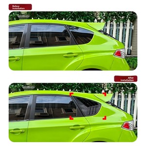 สติ๊กเกอร์ติดกระจกหลังทรงสามเหลี่ยมสำหรับ <span class=keywords><strong>Subaru</strong></span> <span class=keywords><strong>Impreza</strong></span> <span class=keywords><strong>WRX</strong></span> STI Hatchback ปี 2008-2014 อะไหล่ตกแต่งภายนอก - Product Image 4
