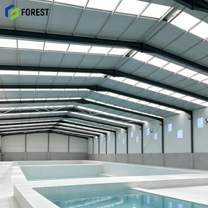 Bâtiment de natatorium modulaire préfabriqué en acier, structure à grande portée, complexe sportif aquatique - Product Image 1