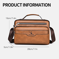 Sacs à bandoulière pour hommes WEIXIER, sacs à main multifonctions pour hommes, sacs messager en cuir PU de grande capacité, sacs d'affaires