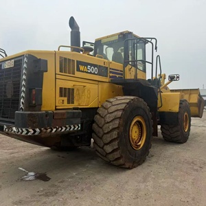 Komatsu WA500 2020 Model 9 Ton Rated Load Wheel Loader Cummins Engine Denison Hydraulic Pump Yellow Raised Bucket Off-Road <b>Tires</b> - Product Image 3