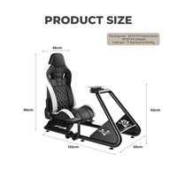Cabina de Simulación de Carreras G29 con Asiento de Carreras Ajustable en Idioma Inglés para Centros de Juegos y Entretenimiento