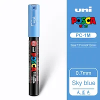 Marqueur UNI Ball POSCA PC-1M, stylo pour affiches POP/graffiti, publicité, 0,7 mm, papeterie artistique, plusieurs couleurs au choix, marqueur artistique