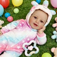 Poupée réaliste de 17 pouces (43 cm), poupée reborn réaliste, yeux ouverts, souriante, jouet pour filles, enfants