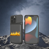 Produk Baru Iteix Casing Ponsel TPU dengan Pengisian Daya Nirkabel 6001-7000mAh dan Layar LED untuk iPhone 12/13/14/15/16 Pro Max Mini