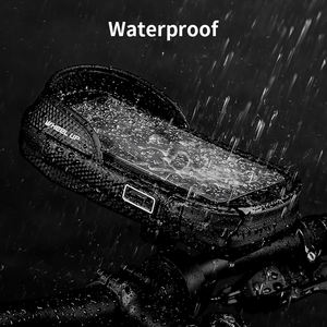 2024 sac de <span class=keywords><strong>cadre</strong></span> de <span class=keywords><strong>vélo</strong></span> étanche de haute qualité avec support pour téléphone sac de <span class=keywords><strong>vélo</strong></span> pratique pour le camping et la randonnée - Product Image 5