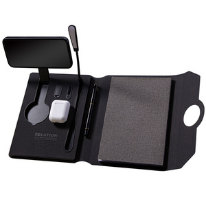 แท่นวางโทรศัพท์ในรถยนต์แบบติดที่วางแขนพร้อมที่ชาร์จไร้สายแม่เหล็กและที่ใส่สมุดโน้ต ดีไซน์ทันสมัยสไตล์ธุรกิจ X5 Stand Power Bank - Product Image 2
