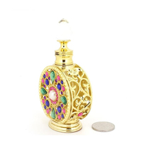 Bouteille de luxe vide de 15ml, Style arabe, rechargeable, en verre, dubaï, parfum, sérum, huile essentielle