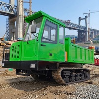 Mini-dumper sur chenilles en caoutchouc de 8 tonnes pour le transport en pente et en forêt