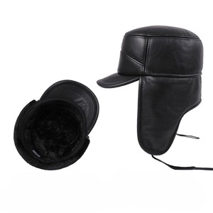 Cappello Invernale da Uomo J191 in Pelle Stile Aviatore con Paraorecchie, Cappello da Baseball Antivento e Impermeabile, Cappello da Pilota - Product Image 3