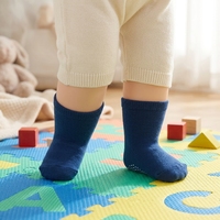 Chaussettes Jacquard Antidérapantes à Pois en Caoutchouc pour Enfants de 1 à 3 Ans, Col Rond, Collection Printemps-Été, Vente Chaude en Usine, En Stock