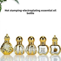 Flacons de luxe de 6 ml pour huiles essentielles, avec revêtement UV, roll-on, scellables et rechargeables, pour parfums arabes, avec accessoires dorés de Dubaï