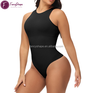 Body <span class=keywords><strong>de</strong></span> Mujer <span class=keywords><strong>de</strong></span> Color Sólido <span class=keywords><strong>con</strong></span> Copas Acolchadas, Cierre <span class=keywords><strong>de</strong></span> Broches en la Entrepierna, Control <span class=keywords><strong>de</strong></span> Abdomen y Alta Elasticidad - Product Image 3
