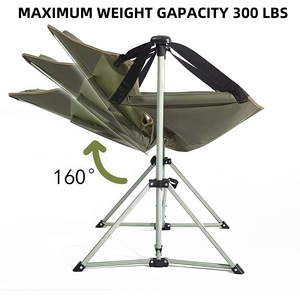 Chaise pliante de jardin Woqi en aluminium et tissu Oxford, 84x68x112cm, avec dossier solide, pour camping, plage et pêche en extérieur - Product Image 3