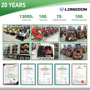Euro 5 EPA Kubota Diesel <strong>Skid</strong> <strong>Steer</strong> Mini Track <strong>Skid</strong> <strong>Steer</strong> Loader 400KG With Forest Mulcher Lawn Mower - Product Image 3
