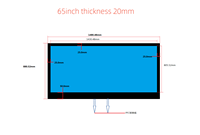 Écran publicitaire LCD transparent de 65 pouces avec rétroéclairage LED 12V pour les centres commerciaux et les magasins de détail