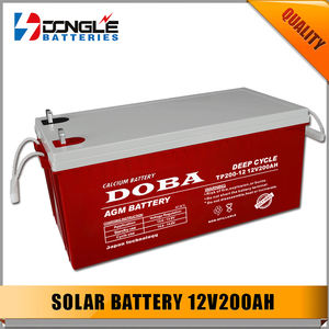 ドングル高品質スーパーロングカーライフディープサイクル12V200Ahソーラーバッテリー - Product Image 5