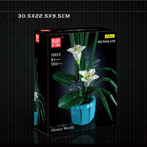 Mould King 10023 1513 Uds serie de flores Fairy Lily <span class=keywords><strong>Bonsai</strong></span> ornamento modelo de bloques de construcción juguete educativo técnico regalo de Festival - Product Image 6
