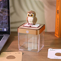 Cube mémo panoramique en papier découpé au laser, motif hibou magique, calendrier artistique, objet de collection fantaisie pour bureau, cadeau créatif en papier artisanal