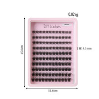 Extensions de cils individuels en grappe F9 ultra-fines, bande super fine, fibres synthétiques douces, aspect naturel, pour vente en gros