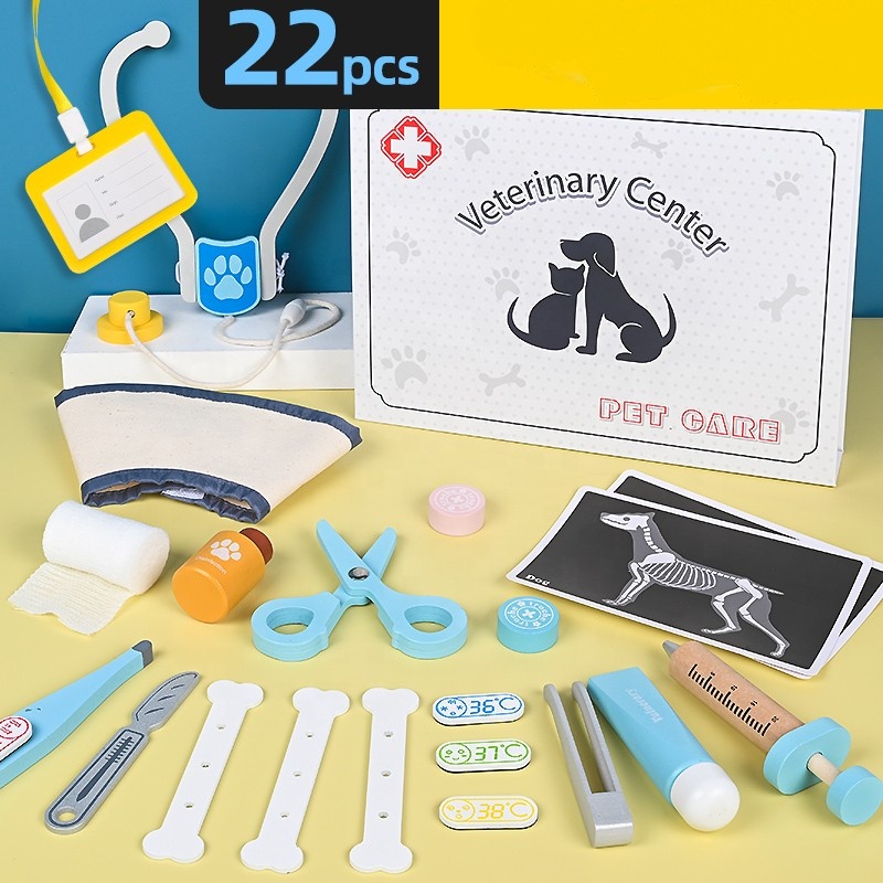 Комплект лекарств для домашних животных, Детская ролевая игра в дом, игрушка для врачей, медицинский бокс, набор игрушек для ветеринаров