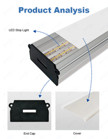 Usine OEM ODM, plafond tendu en tissu PVC souple personnalisé, bandes lumineuses LED DC24V, cadre mural en aluminium, profil LED