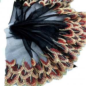 Encaje <span class=keywords><strong>de</strong></span> malla bordado <span class=keywords><strong>de</strong></span> 18 cm en stock, colorido, soluble en agua, para accesorios <span class=keywords><strong>de</strong></span> muñecas y bordados <span class=keywords><strong>de</strong></span> ropa - Product Image 4