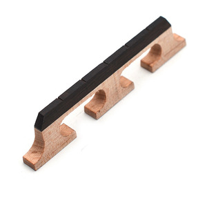 Pont de banjo réglable en bois massif avec touche en ébène et érable pour banjos à quatre/cinq/six cordes - Product Image 5
