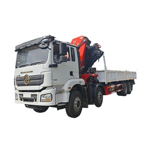 รถบรรทุกติดเครน Shacman 8X4 แบบพับได้ สำหรับงานก่อสร้าง ยกของ และขนส่งสินค้าขนาดใหญ่ - Product Image 3