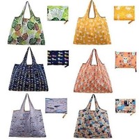 Grand sac fourre-tout en nylon grande capacité avec pochette de rangement, sac d'épicerie réutilisable et pliable pour le marché et les voyages, impression personnalisée, vente en gros