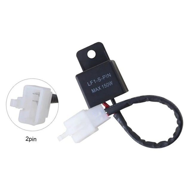 Custom NS Modify 12A 2Pin Electronic LED Flasher Relay for Yamaha R1 R6 FZ1 FZ6 FZ8 MT07 MT09 Motor Turn Signal Bulb Hyper Flash