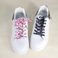 Lacets plats multicolores à motifs variés, imprimés par transfert thermique, 8 mm, designs graphiques personnalisés pour baskets