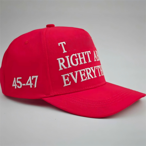 Bông nguyên chất màu đỏ/đen đã đúng Về Mọi Thứ Mũ Maga 45-47 với mũ bóng chày cờ USA - Product Image 2