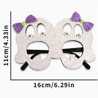 Grandes lunettes de déguisement d'Halloween style araignée violette, accessoires de fête à motifs variés