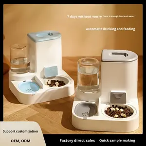 Tempat makan anjing plastik ramah lingkungan 2 dalam 1 mangkuk anjing & Dispenser air - Product Image 3