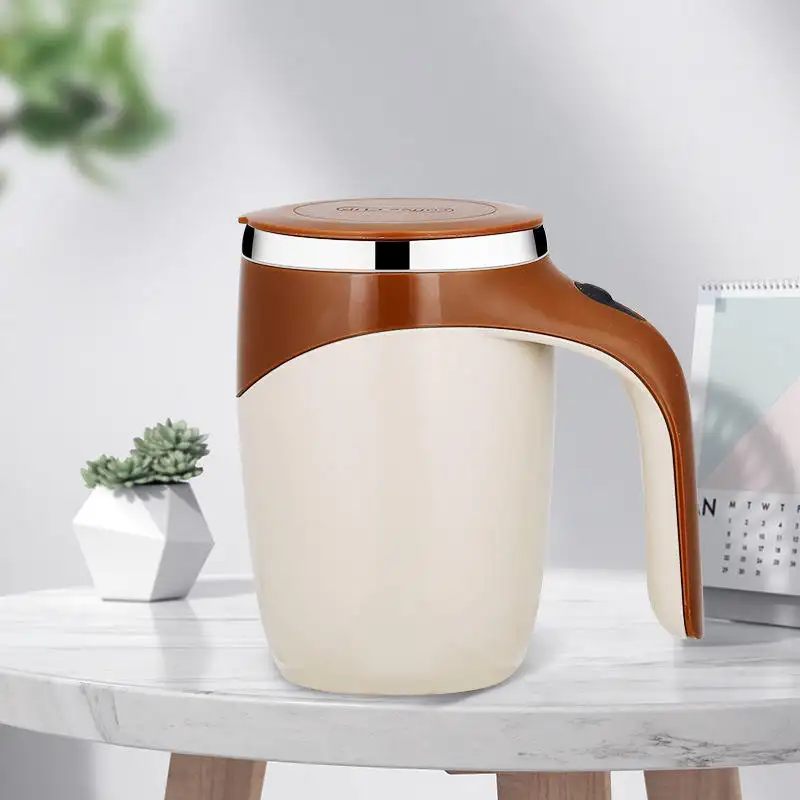 Kendini karıştıran kupa elektrikli otomatik karıştırma kabı manyetik süblimasyon paslanmaz çelik kahve kupa ofis için