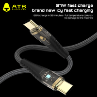 Câble de transfert de données de charge câble de données de téléphone portable câble de données de téléphone portable plaqué or transparent (1.2M)