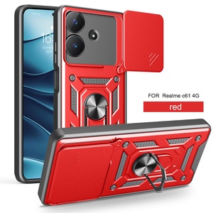 Shun Jia Realme C61 & Note60 4G coques de téléphone Armor Design TPU PC avec poignée de téléphone pour mobiles Realme 4G pour l'Inde et l'étranger - Product Image 3