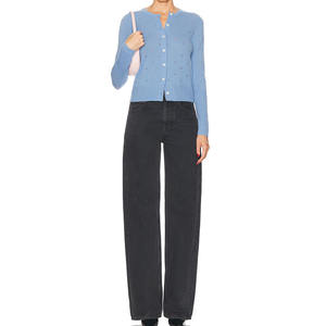 OEM Cardigan leggero <span class=keywords><strong>in</strong></span> <span class=keywords><strong>Tulle</strong></span> con bottoni giacca da donna maglione lavorato a <span class=keywords><strong>maglia</strong></span> Casual per metodo di tessitura intrecciata autunnale - Product Image 4