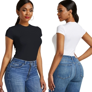 Camiseta Básica Nueva de Color Sólido Sexy para Mujer - Product Image 5