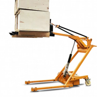 Chariot élévateur portable 800W à batterie lithium-ion, léger, avec bras courbé et pneus pneumatiques pour