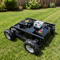 Mesin Pemotong Rumput Robot Karet Termurah Tanpa Kabel 4-Tak Pertanian Remote Control Mini Robot Pemotong Rumput untuk Taman Rumput