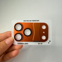 Support de protection d'objectif d'appareil photo en métal trempé avec son de clic rotatif et décompression pour iPhone 17 18 Pro Max 18 Pro