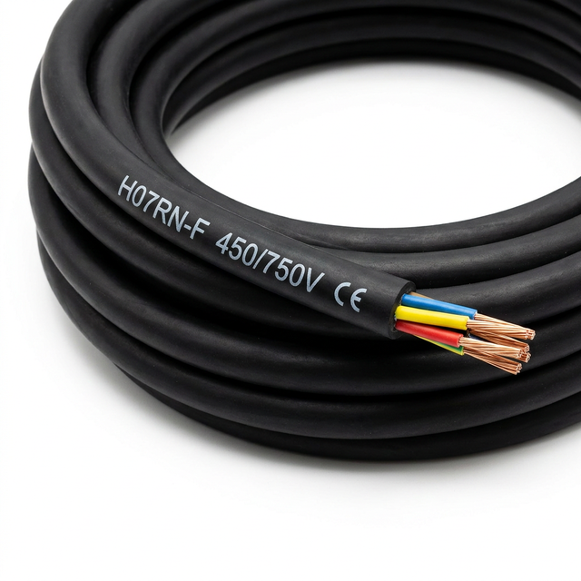 H07RN-F 450/750V EPR Rubber Neoprene Sheathed Heavy Duty Industrial Flexible Power Cable IP67 Waterproof Oil UV Resistant -35C