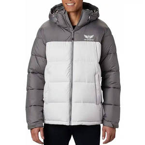 Veste d'hiver à bulles personnalisée pour hommes col montant High Street Style manteau à capuche léger avec fermeture éclair - Product Image 1