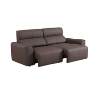 Ensemble de canapé-lit inclinable électrique de style italien de luxe avec consoles de rangement intégrées et sièges à mouvement indépendant pour salon